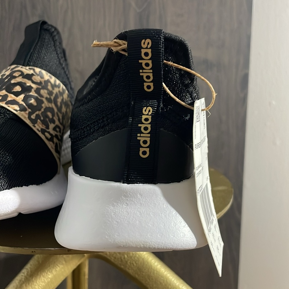 Adidas Women's Black and Leopard Slip-On Sneakers - Picture 3 of 7